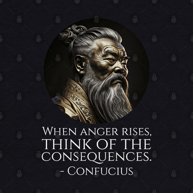 When anger rises, think of the consequences. - Confucius by Styr Designs